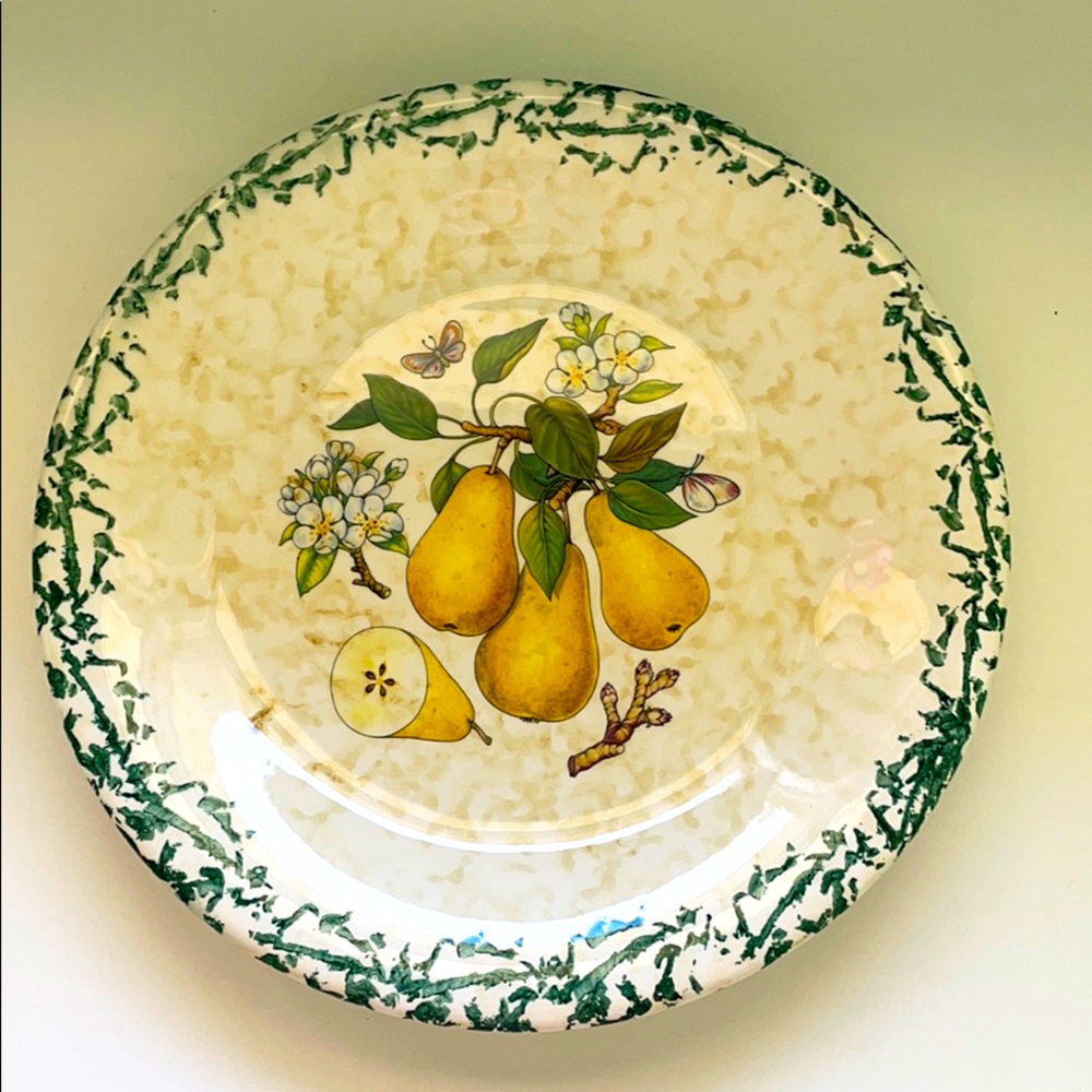 Nimart Italy Plate Pears and Apple Blossoms